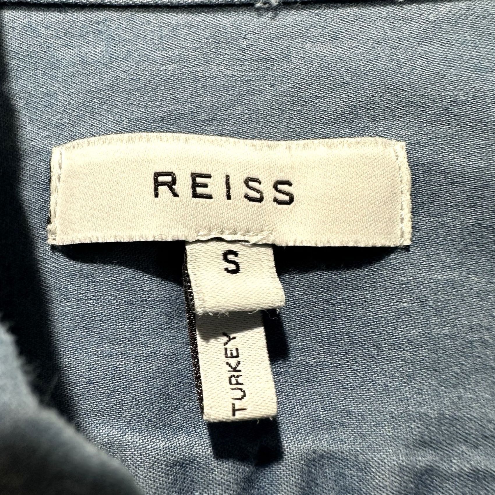 Reiss VINTAGE REISS Mattabish Shirt Mens S Light Blue Chambray Button-Down Shirt Size US S / EU 44-46 / 1 - 4 Thumbnail