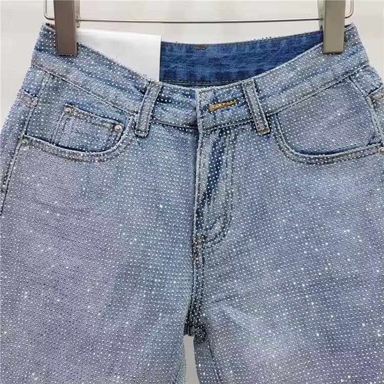 Japanese Brand rhinestone Y2K DRIP denim shorts Size US 28 / EU 44 - 4 Thumbnail