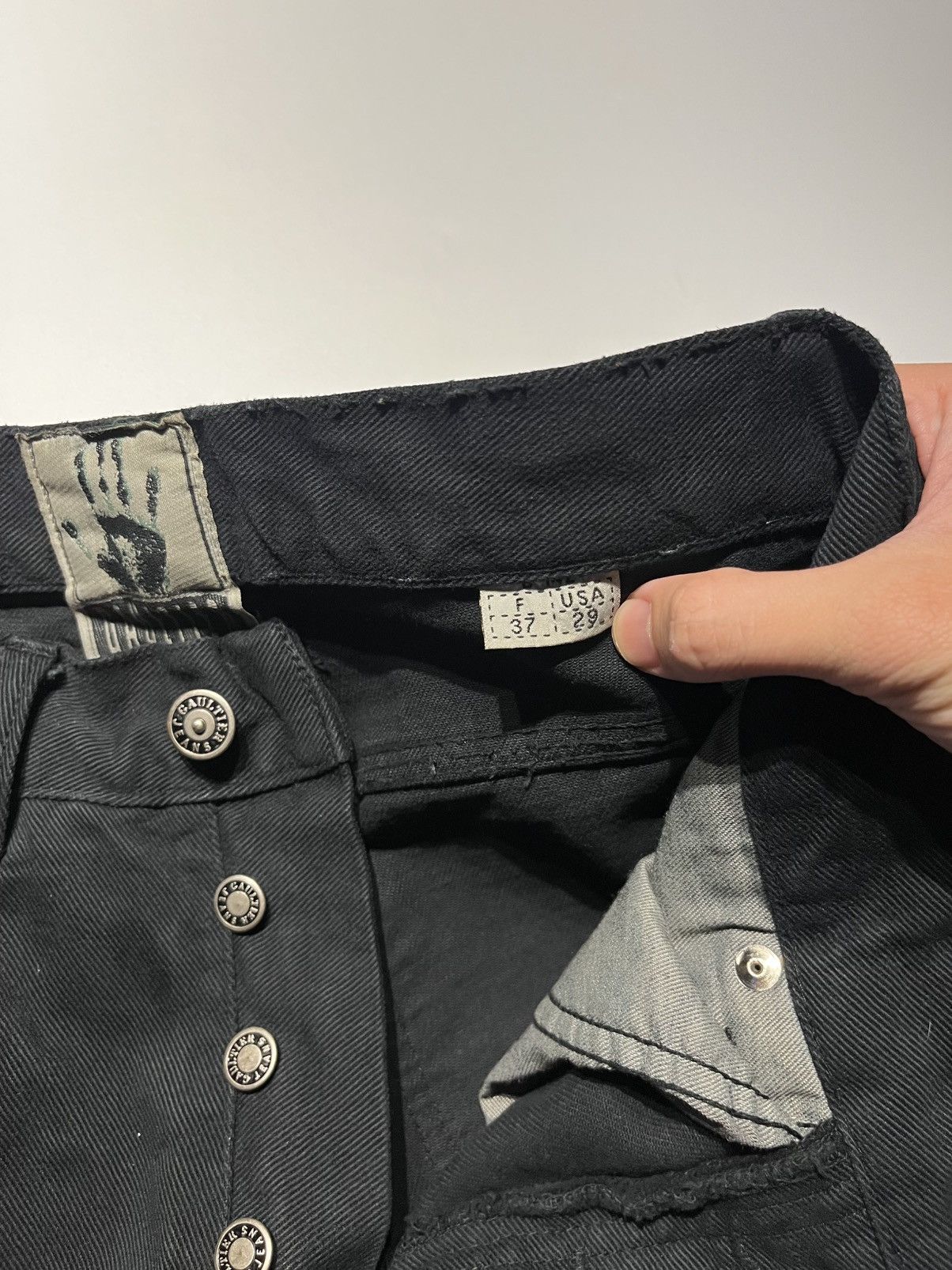 Jean Paul Gaultier 90s Jean Paul Gaultier Jean’s Black Denim Jeans Size US 29 - 8 Thumbnail