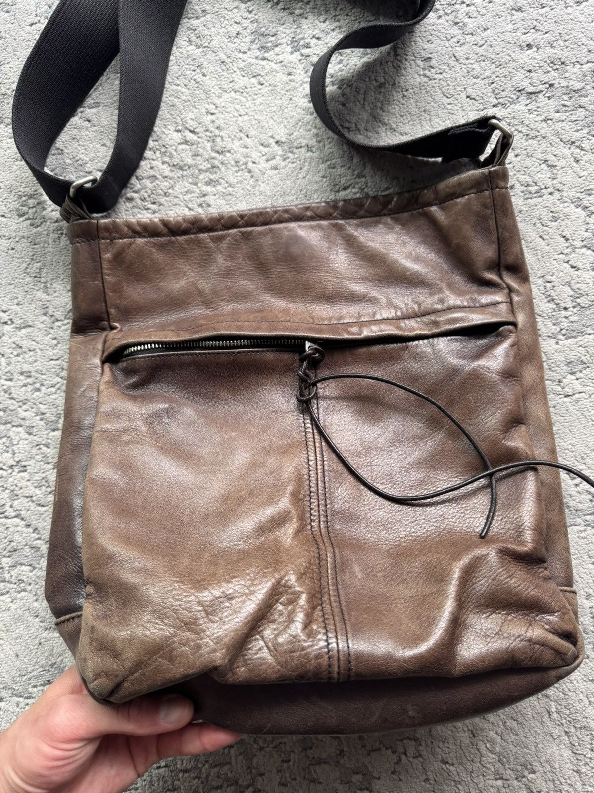 Yohji Yamamoto Yohji Yamamoto Vintage Leather Shoulder Bag Size ONE SIZE - 6 Thumbnail