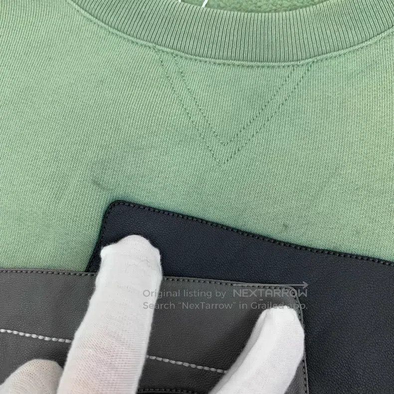 Hermes Hermes Green leather patch cotton round-neck long-sleeve s Size US M / EU 48-50 / 2 - 9 Thumbnail