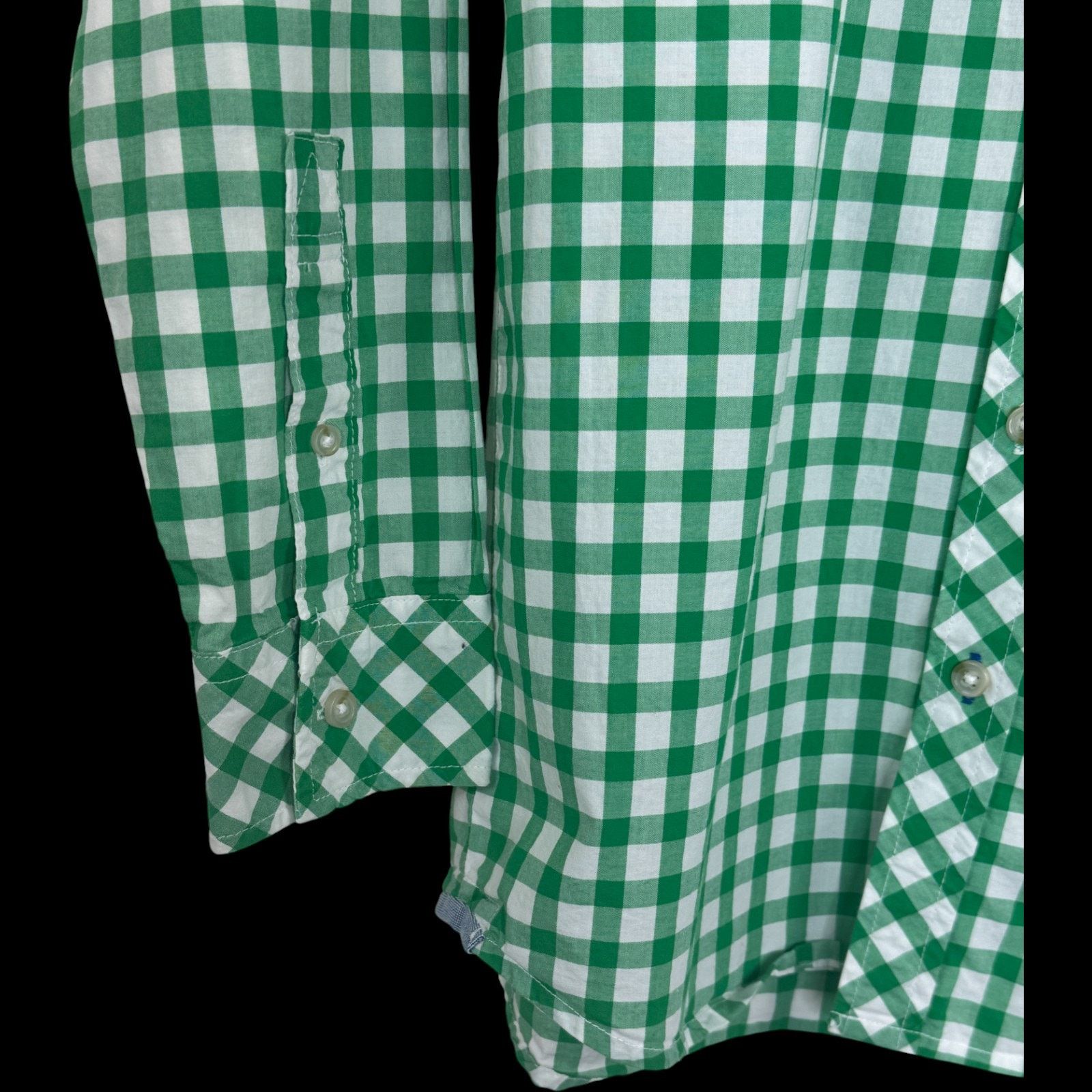 Eddie Bauer Eddie Bauer Kids XL Green White Gingham Long Sleeve Shirt Size US XL / EU 56 / 4 - 3 Thumbnail
