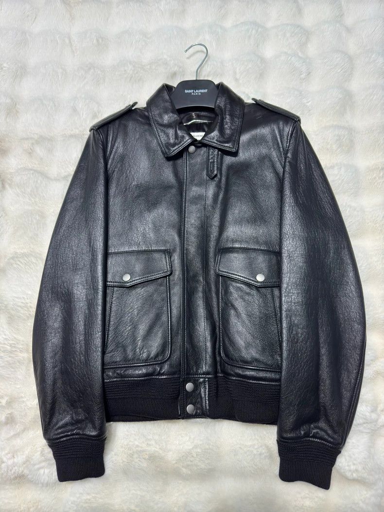 Yves Saint Laurent saint laurent Pilot Leather Jacket 2501-Nextarrow Size US M / EU 48-50 / 2 - 2 Thumbnail