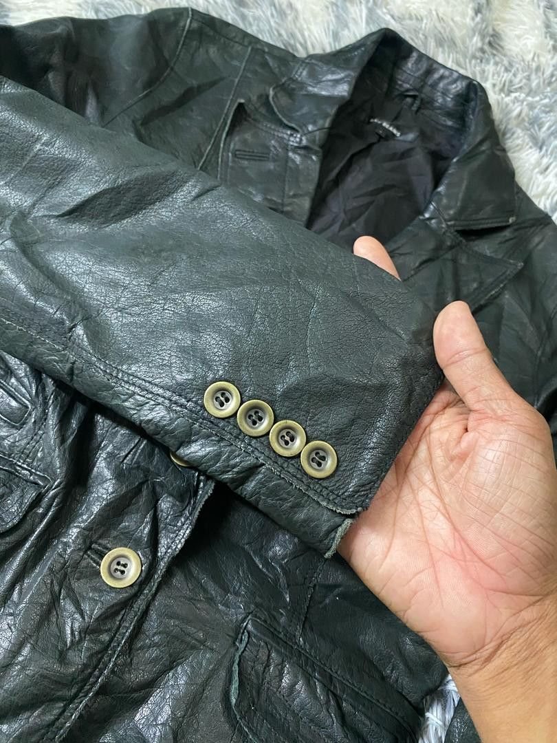 Genuine Leather × Leather Ray Beams Kids Leather Jacket Size XS / US 0-2 / IT 36-38 - 3 Thumbnail