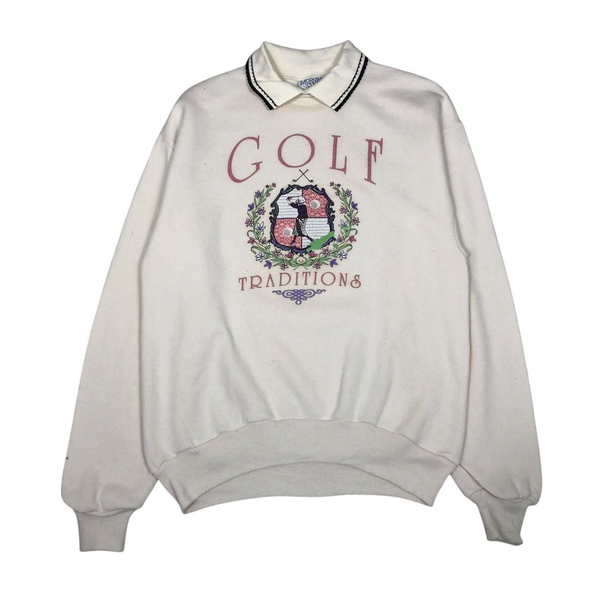 Vintage 🔥VINTAGE COLLEGE SWEATSHIRT COLLAR MORNING SUN USA GOLF Size US M / EU 48-50 / 2 - 1 Thumbnail