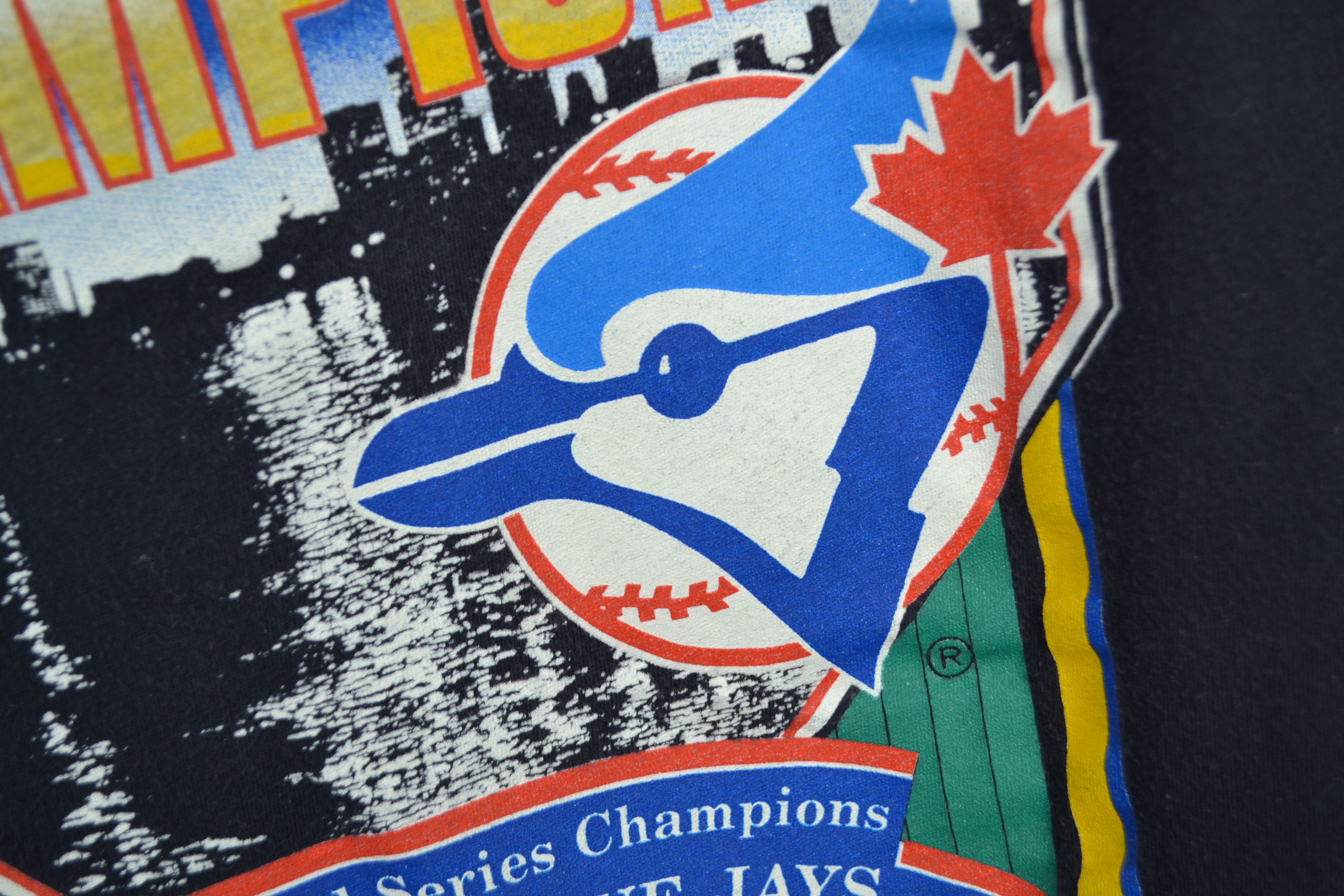 Vintage 1992 Toronto Blue Jays World Series Champions Single Stitch Size US XL / EU 56 / 4 - 4 Thumbnail