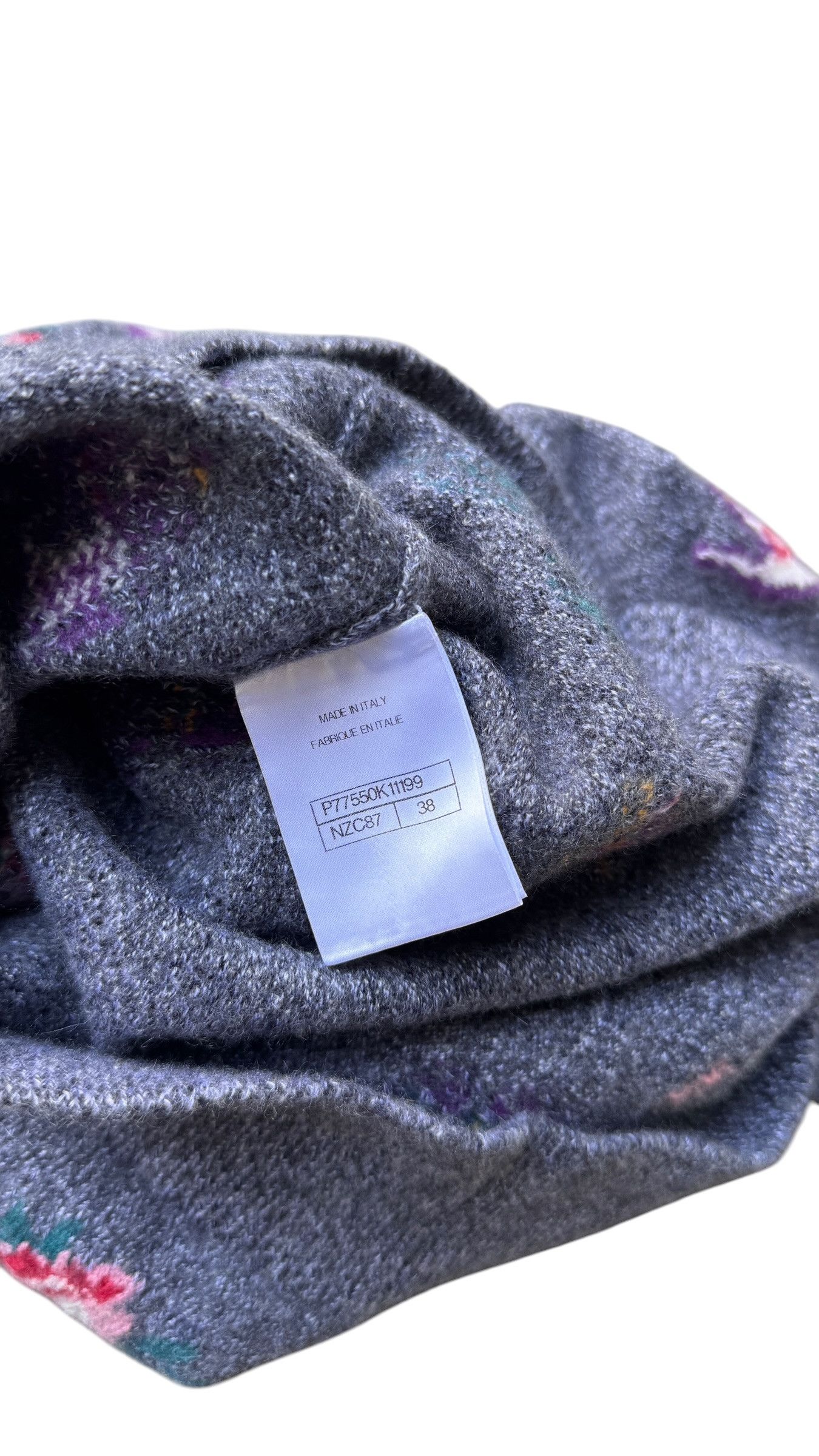 Chanel Chanel Gray Cashmere Sweater with Cute Teapot Design Size M / US 6-8 / IT 42-44 - 9 Thumbnail