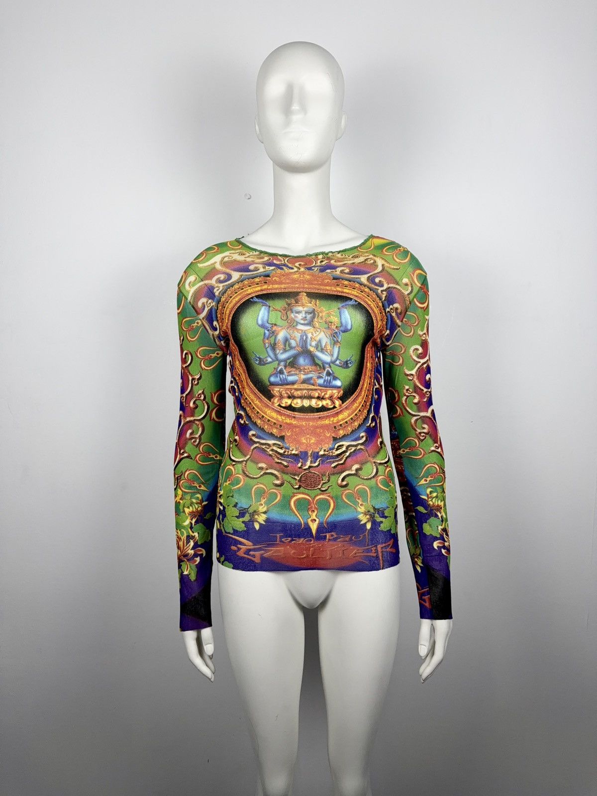 Jean Paul Gaultier SS95 Mona Lisa Mesh Tattoo Top | Grailed