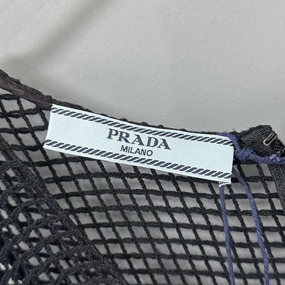 Prada PRADA Women's Mesh Slim Fit Triangle Logo Dress Size XS / US 0-2 / IT 36-38 - 6 Thumbnail