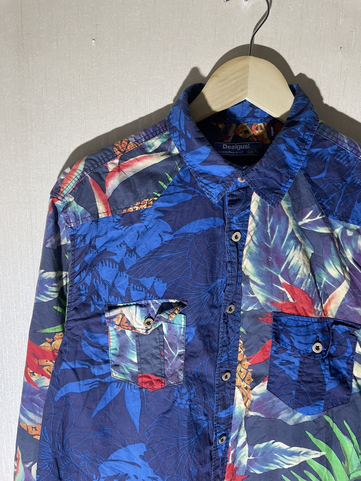 Desigual × Vintage Desigual crazy shirt vintage streetwear Size US XL / EU 56 / 4 - 3 Thumbnail