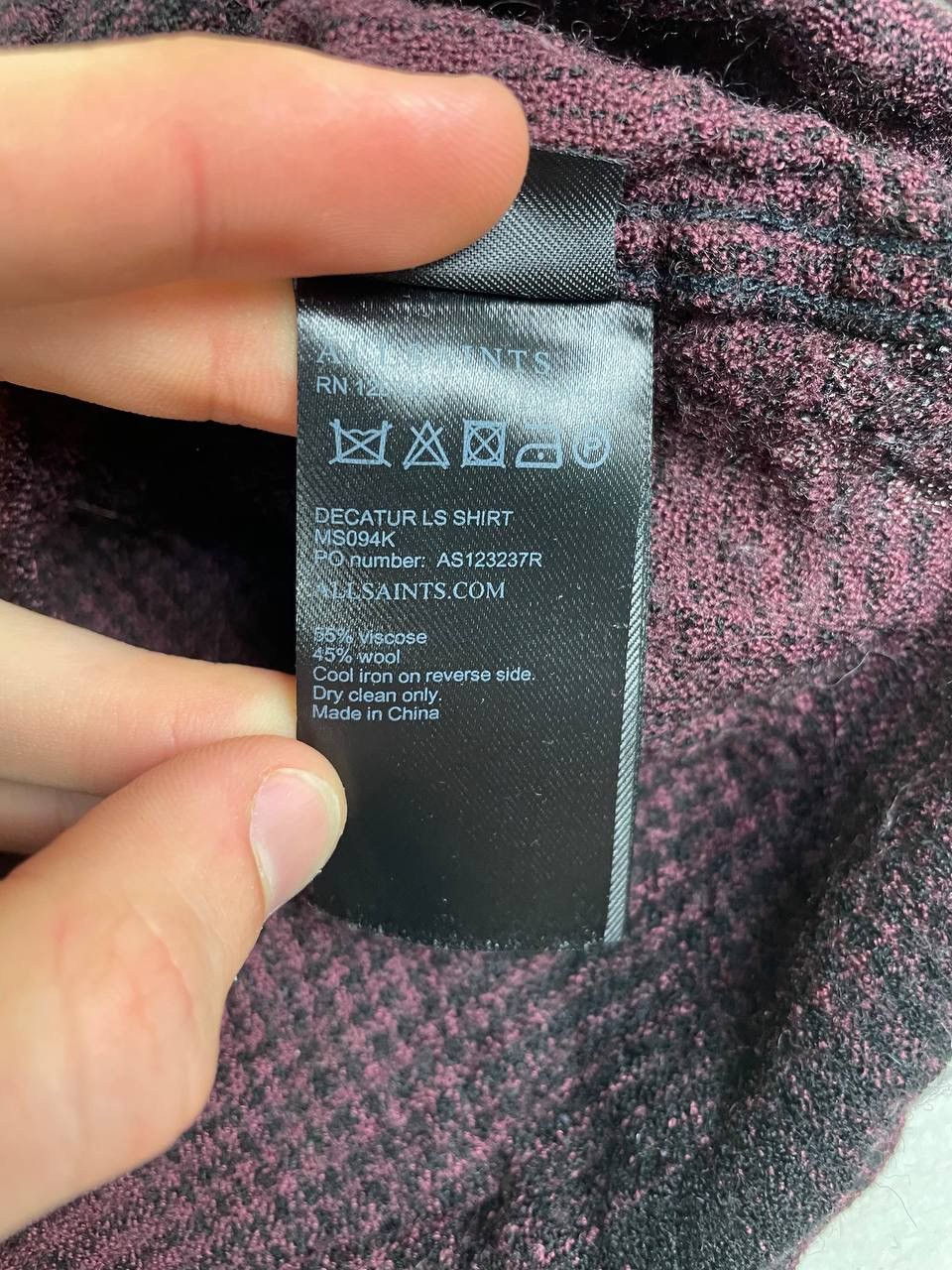 Allsaints Vintage Allsaints Decatur Wool Shirt Buttons UP Y2K Size US XS / EU 42 / 0 - 9 Thumbnail