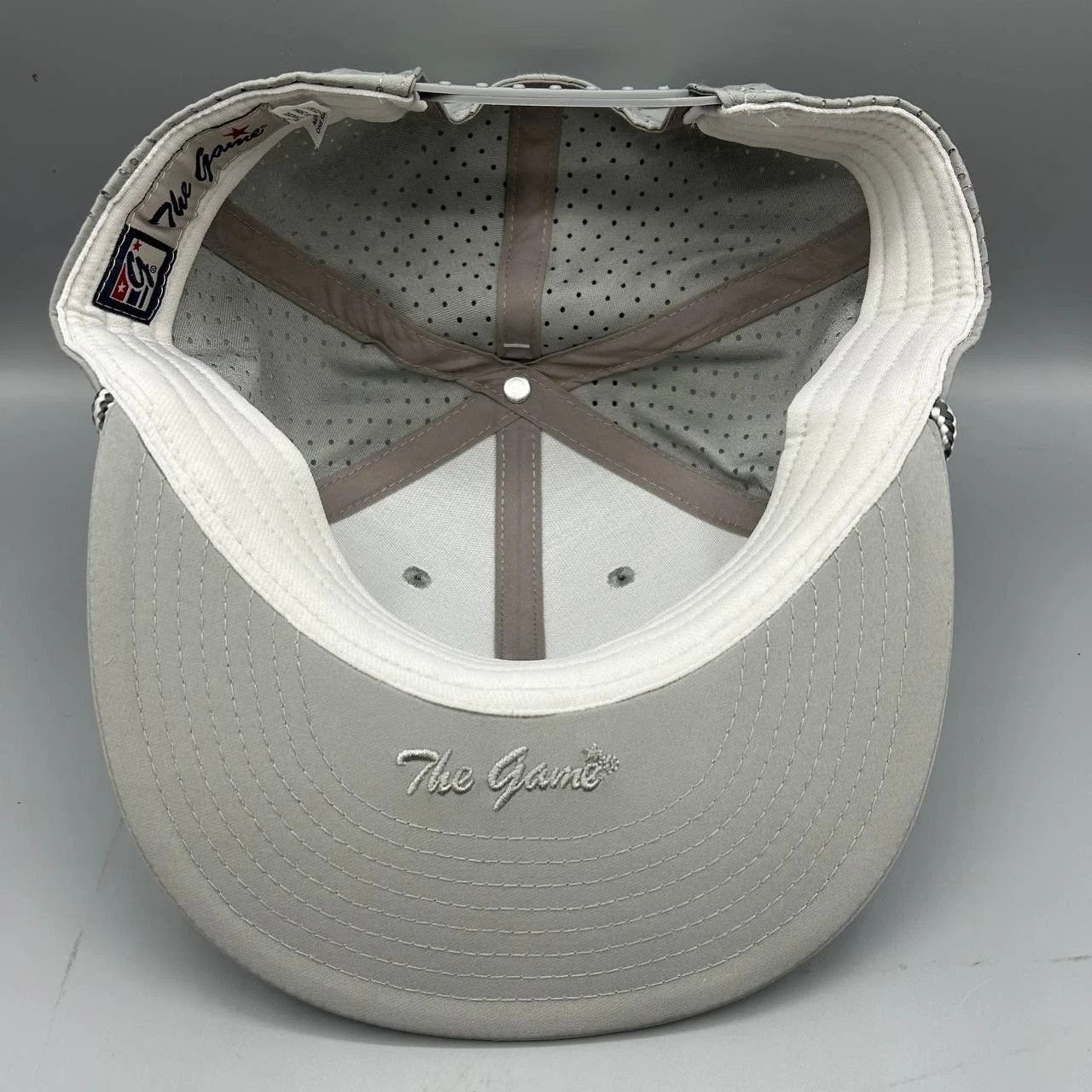 The Game The Game Hat Men Gray Blank Plain Snap Back Cap New Size ONE SIZE - 2 Thumbnail