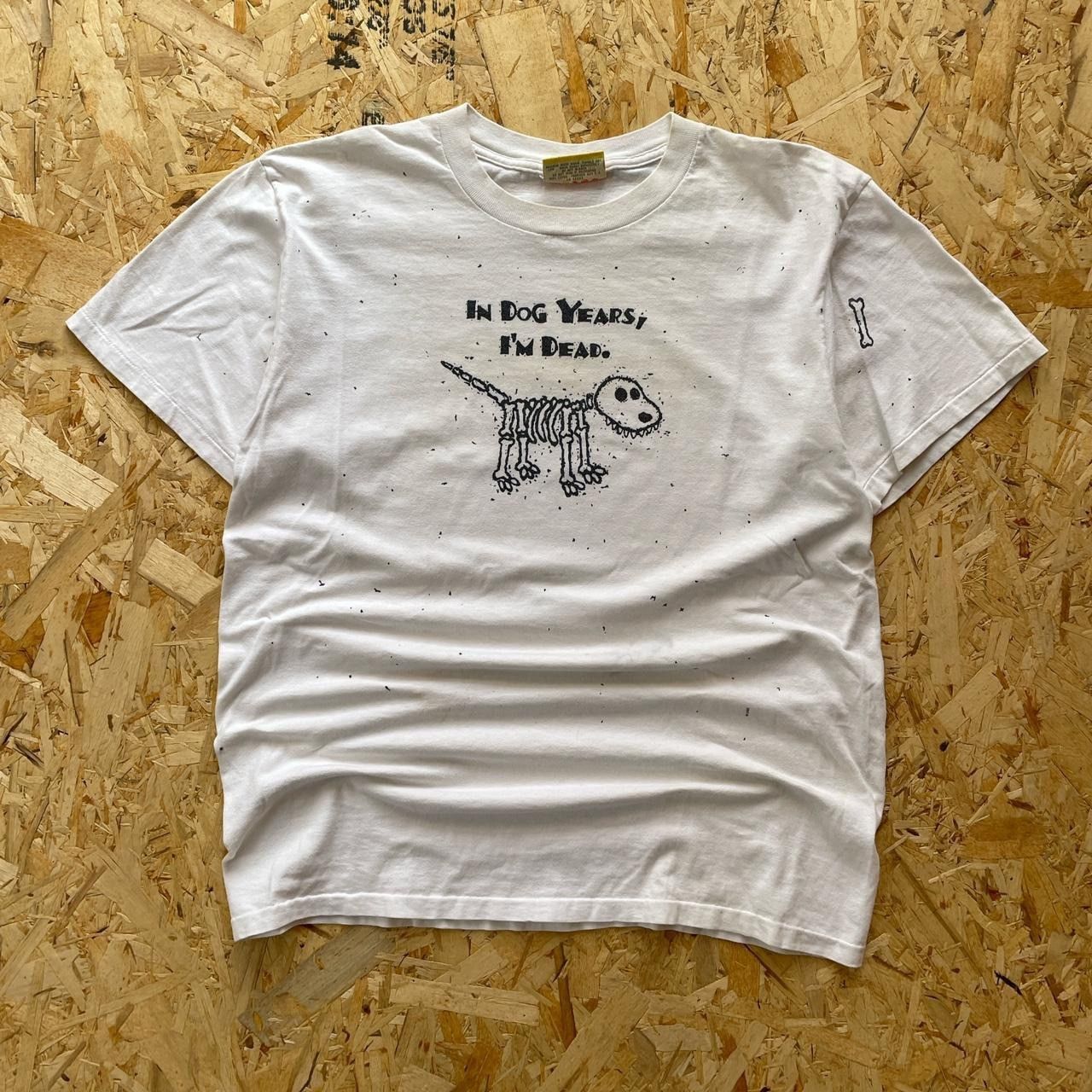 Vintage Vintage 90s In Dog Years I'm Dead T Shirt Size US L / EU 52-54 / 3 - 1 Thumbnail