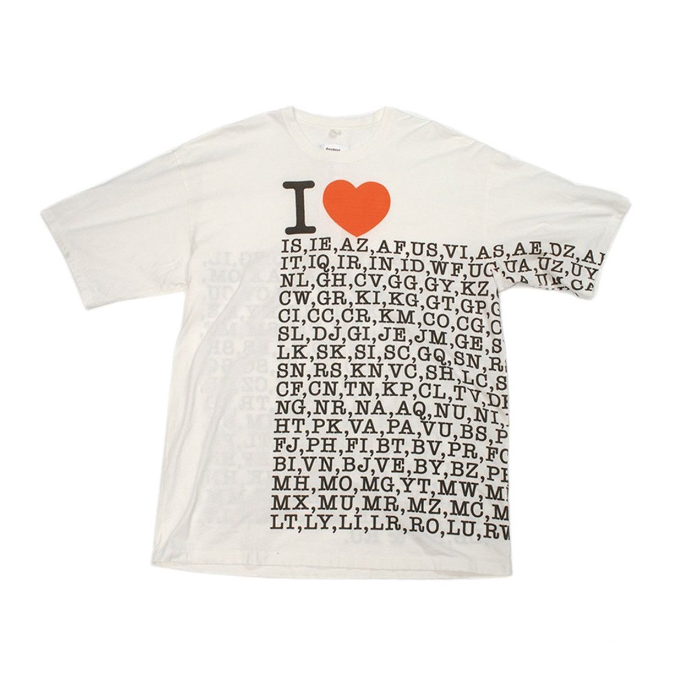 Doublet Compressed "I Love" Earth T-Shirt Size US XL / EU 56 / 4 - 8 Thumbnail