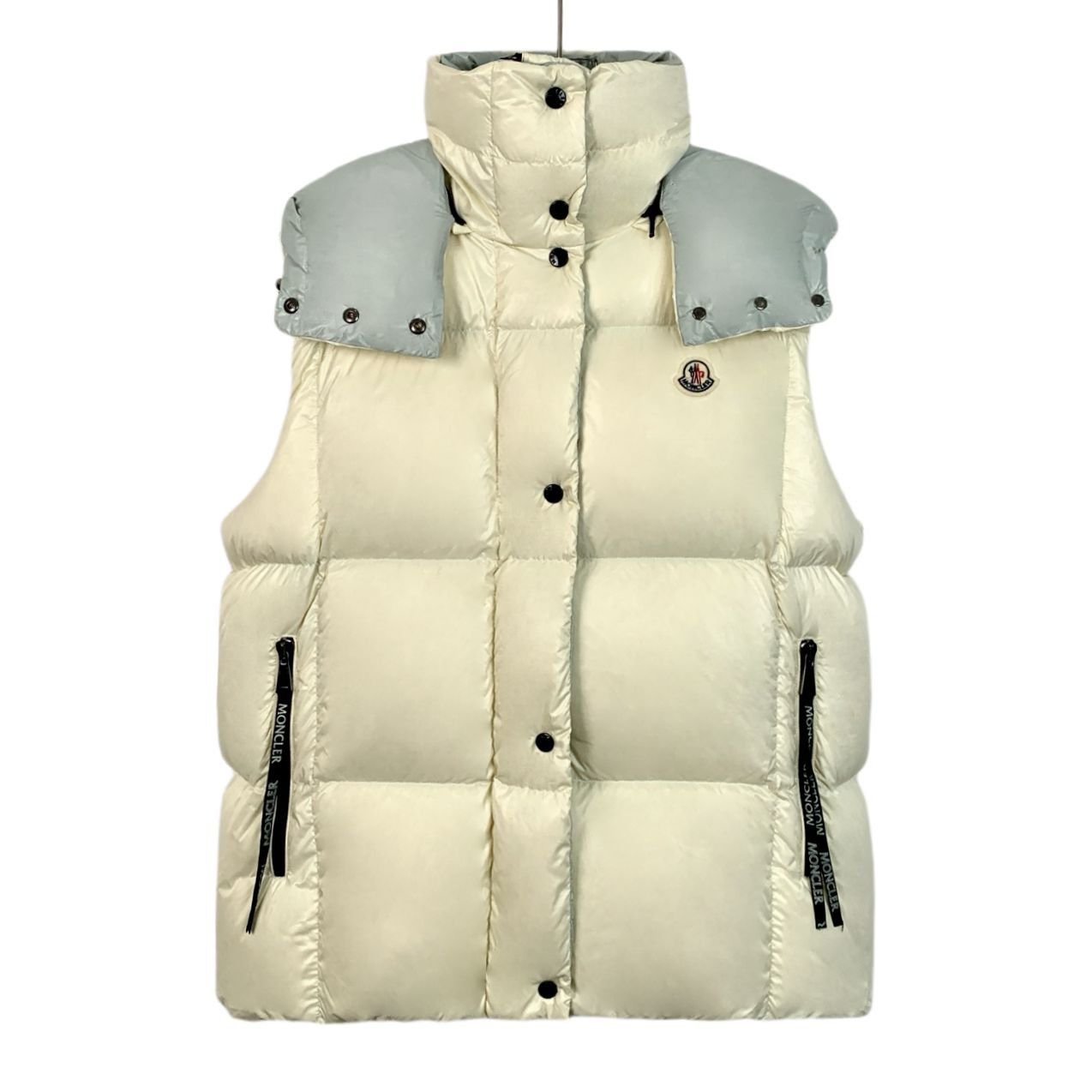 Moncler Moncler Beige Hooded Quilted Down Vest Luzule Series 22 Size Size L / US 10 / IT 46 - 1 Thumbnail
