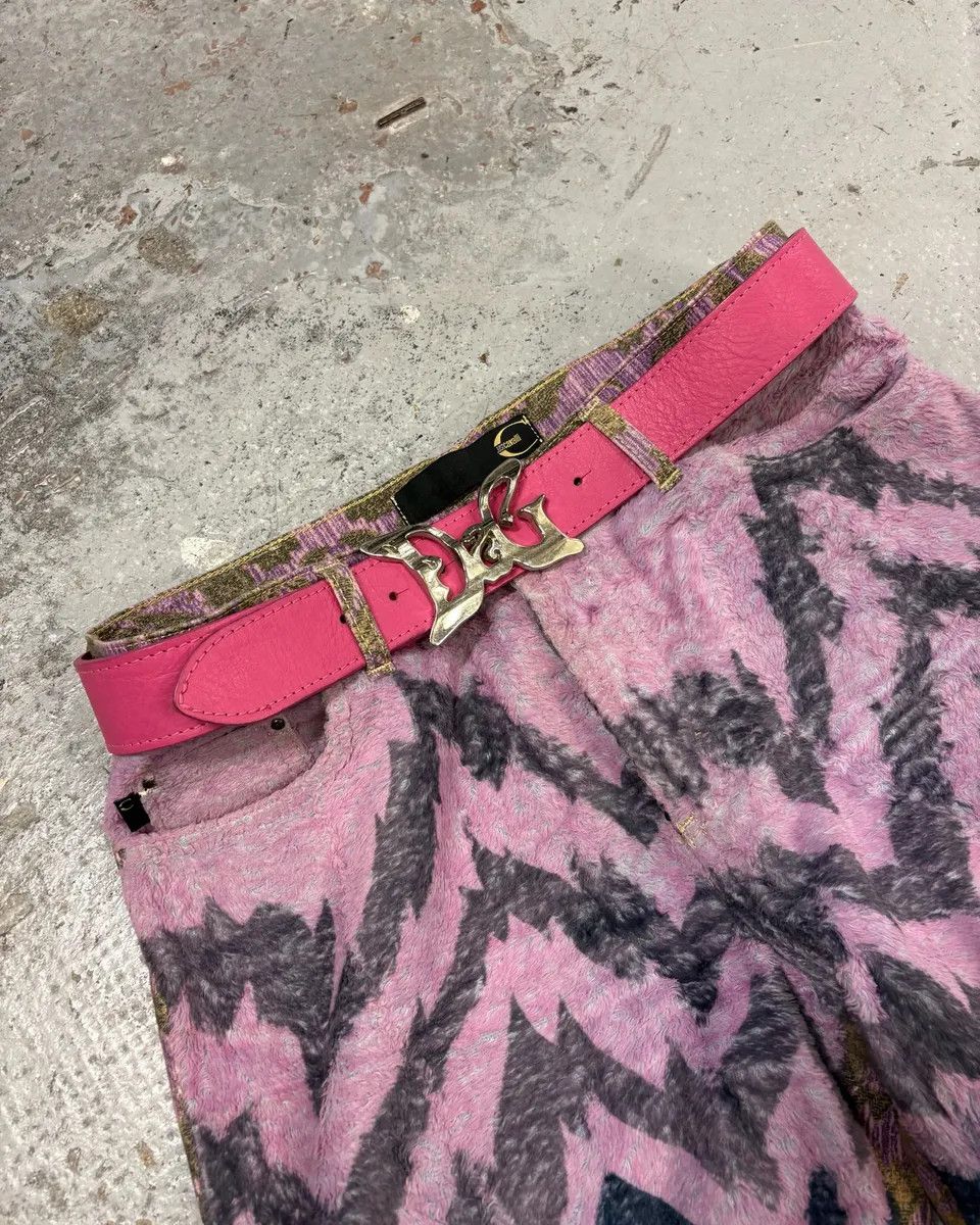 Dolce & Gabbana SS2004 Dolce & Gabbana Art Nouveau Pink Leather Belt Size ONE SIZE - 1 Thumbnail