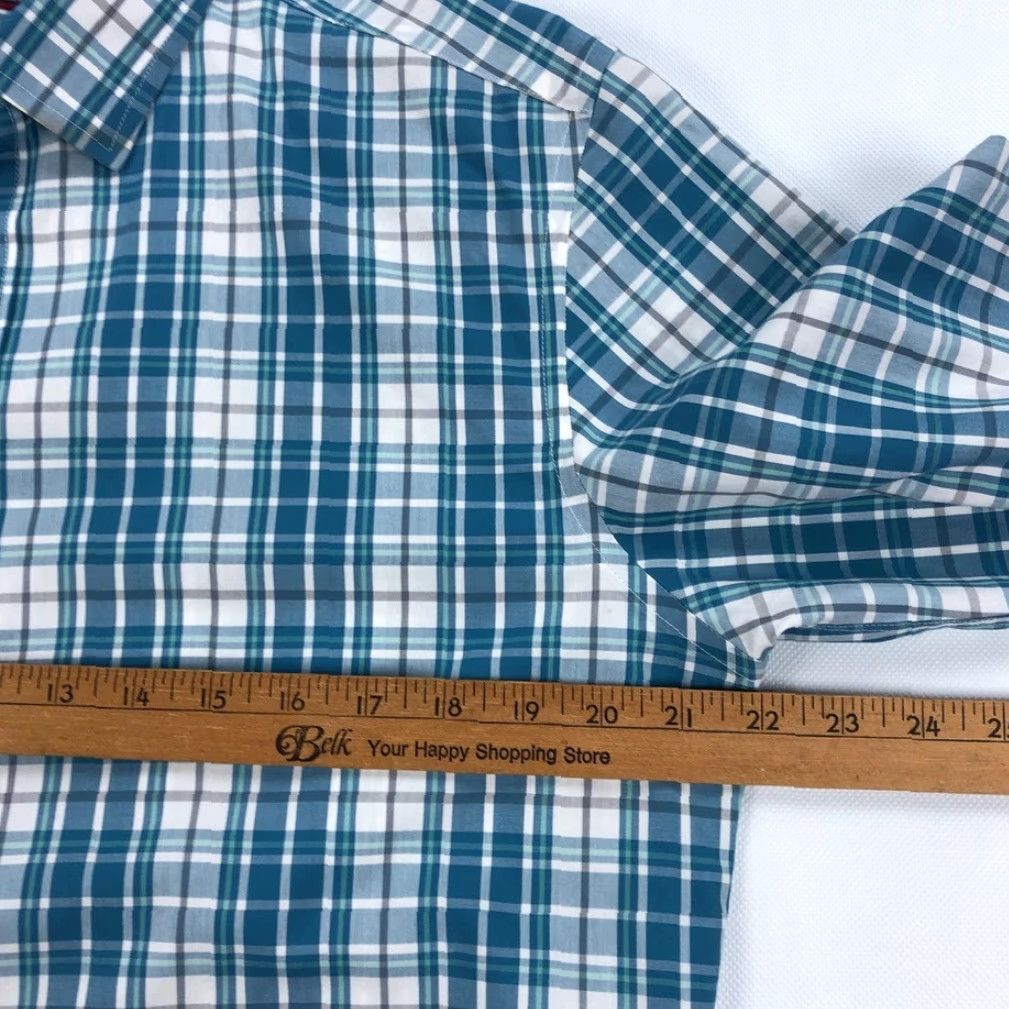 UNTUCKit UNTUCKit Maxville WF Men's L Slim Fit Wrinkle Free Plaid Button Down Shirt Size US L / EU 52-54 / 3 - 6 Thumbnail