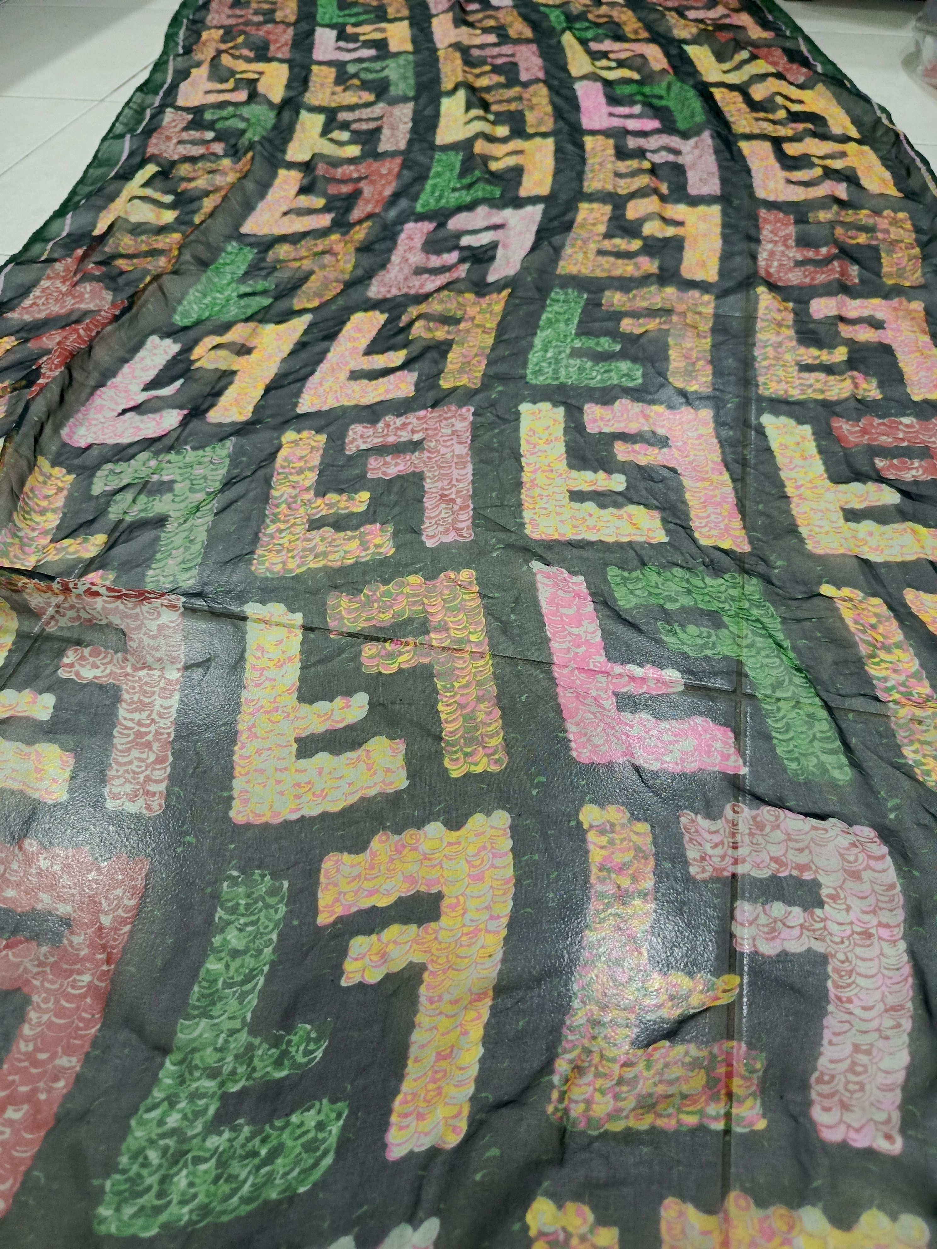 Fendi Fendi FF logo silk scarf. Size ONE SIZE - 10 Thumbnail