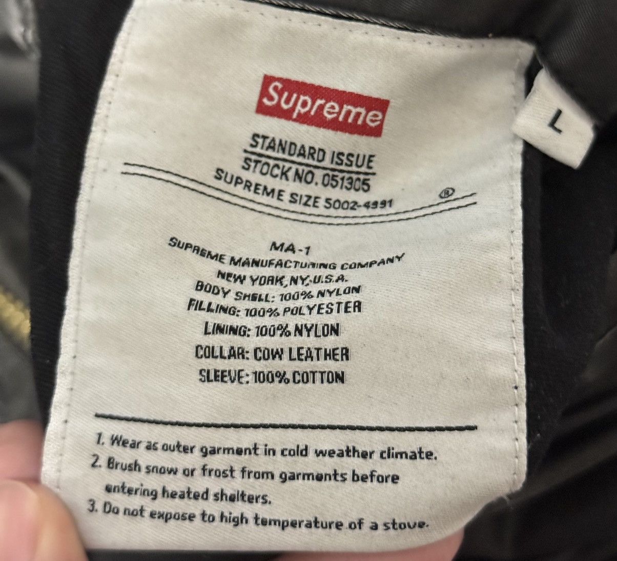 Supreme Supreme 23ss denim sleeve ma-1 Bomber Jacket Size US L / EU 52-54 / 3 - 5 Thumbnail