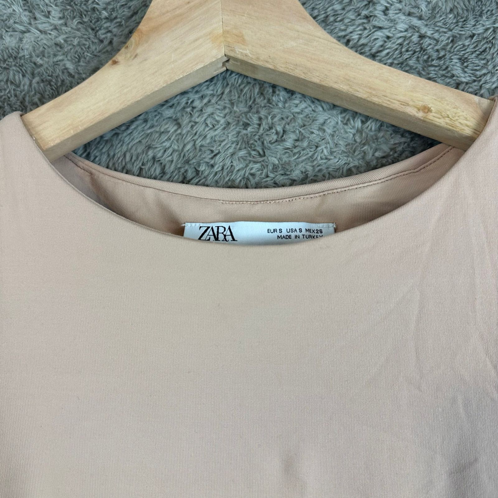 Zara Zara Nude Beige High Neck Sleeveless Halter Bodysuit S Small Size S / US 4 / IT 40 - 3 Thumbnail