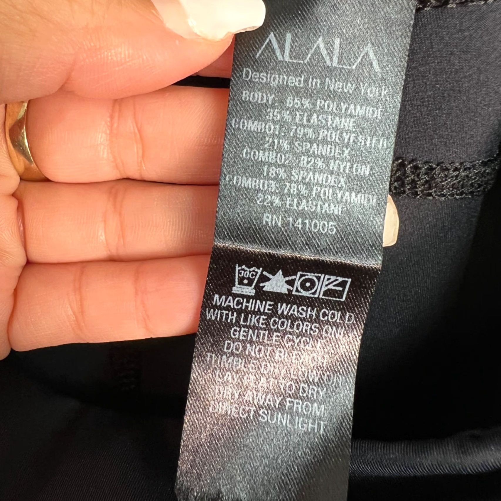 Vintage ALALA Leggings Black Womens Medium Size M Athletic Skinny Ankle Yoga Stretch Activewear Size 32" / US 10 / IT 46 - 4 Thumbnail