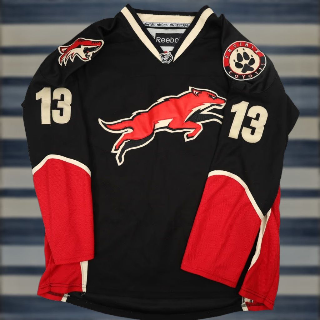 Reebok VINTAGE Reebok Phoenix Coyotes #13 Jordan Jersey Black Shirt 2XL Adult Mens Size US XXL / EU 58 / 5 - 1 Thumbnail