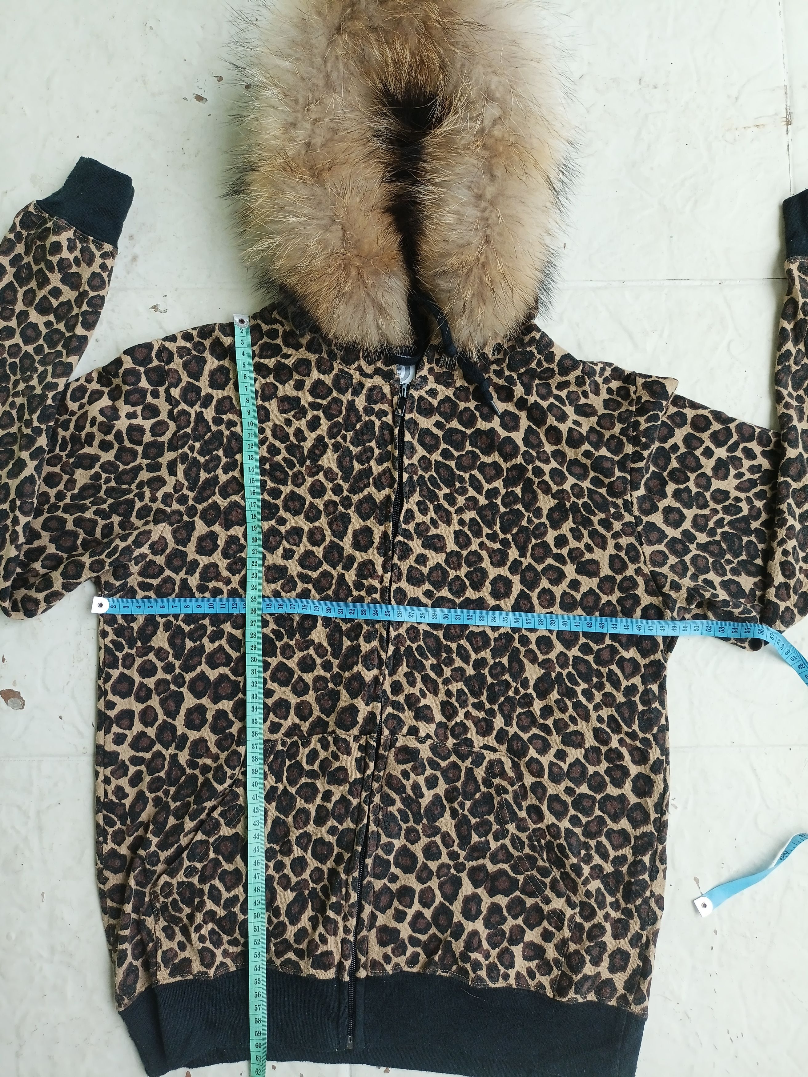 If Six Was Nine × Japanese Brand × Le Grande Bleu (L.G.B.) Y2K SHOCK NINE Leopard Ear Fur Zipper Hoodie Size US M / EU 48-50 / 2 - 10 Thumbnail