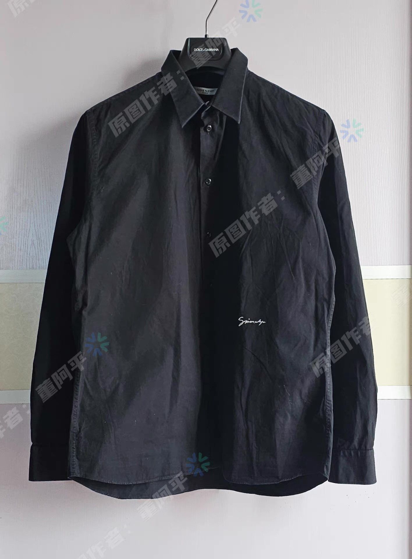 Givenchy Givenchy black embroidered letter long-sleeve shirt Q4 Size US M / EU 48-50 / 2 - 1 Thumbnail