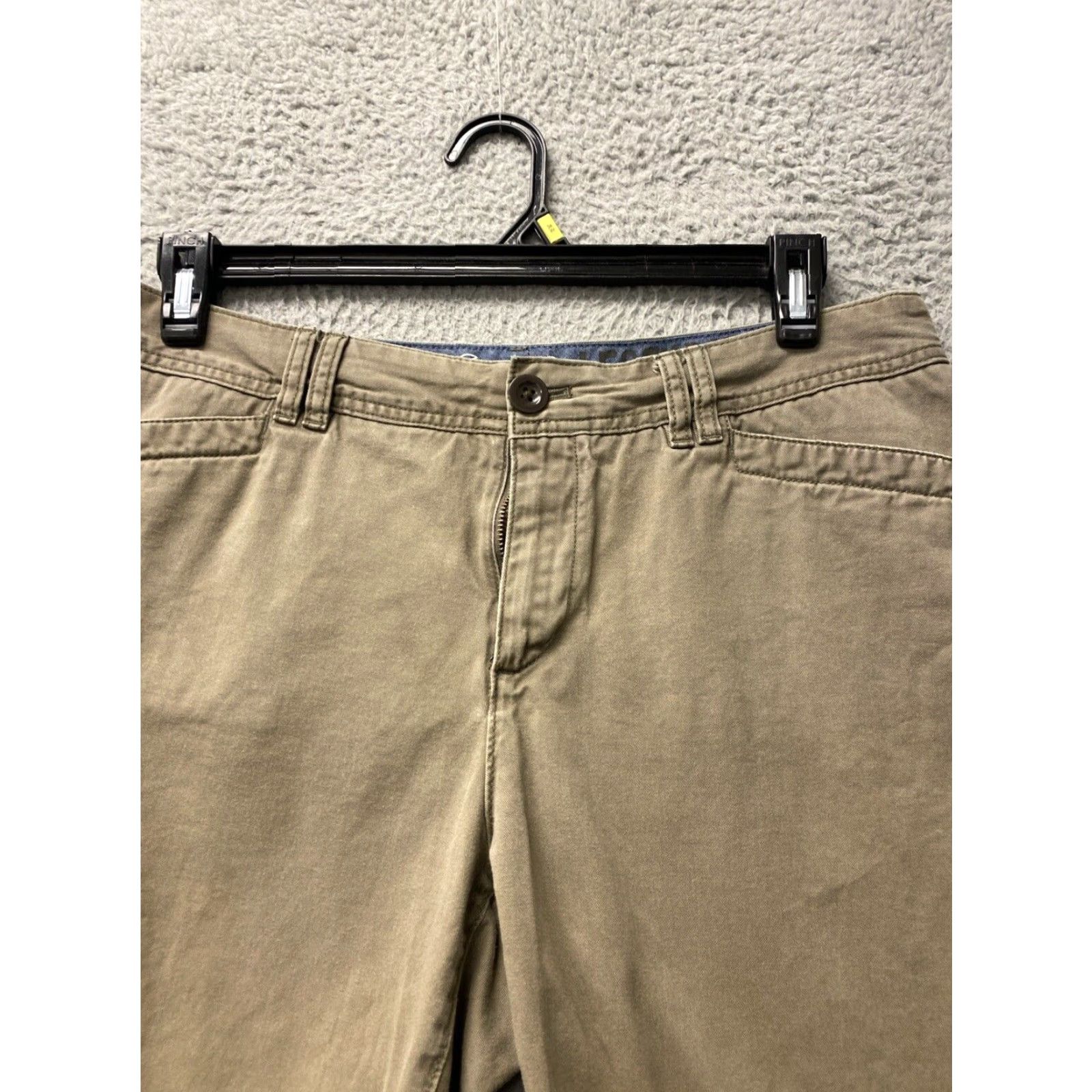 Eddie Bauer Eddie Bauer Chino Shorts Women's Size 12 Taupe Cotton Twill Pockets Regular Fit Size 33" - 2 Thumbnail