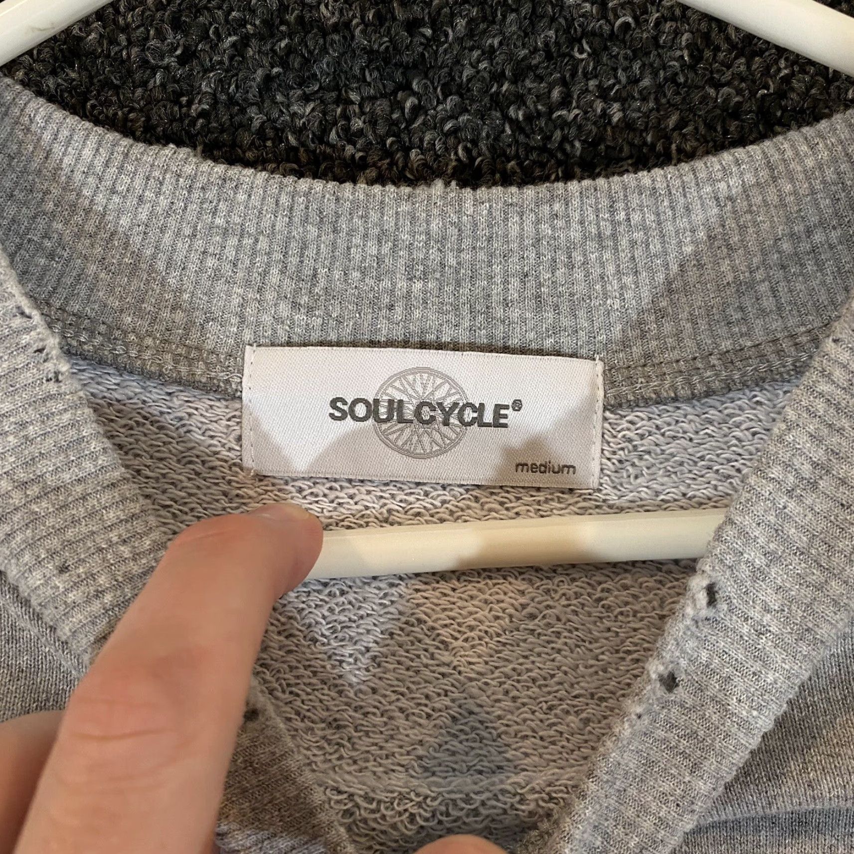 Vintage VINTAGE SoulCycle Women's Crop Top Long Sleeve Gray Skull Cycling T-Shirt Athletic Fitness Size M / US 6-8 / IT 42-44 - 3 Thumbnail