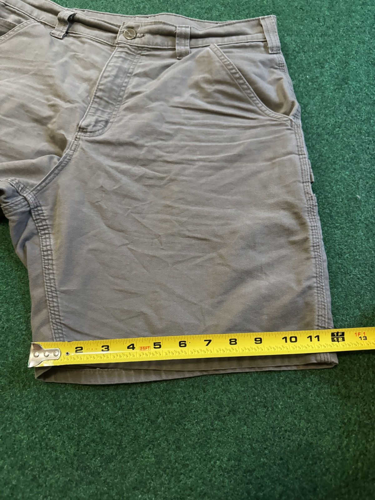 Carhartt Vintage 90s Carhartt Carpenter Baggy Green 32 10” Shorts Size US 32 / EU 48 - 6 Thumbnail