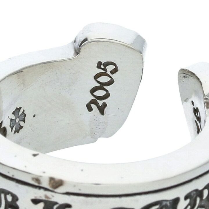 Chrome Hearts 7.5 CHROME HEARTS LARGE SCROLL LABEL RING silver Size ONE SIZE - 4 Thumbnail