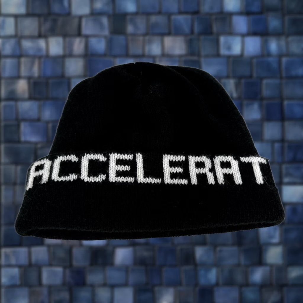 Vintage VINTAGE Accelerated Genetics Beanie Hat Cap Knit Black Winter USA Made Unisex Adults One Size Boys Girls Mens Womens Size ONE SIZE - 1 Thumbnail