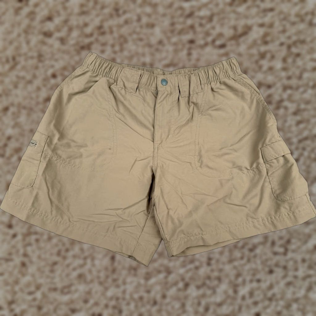 Vintage Columbia Shorts Women Small Beige Sandy River Cargo Nylon 30x6 Regular Elastic Waist Pockets 6 in Inseam Size 28" / US 6 / IT 42 - 1 Thumbnail