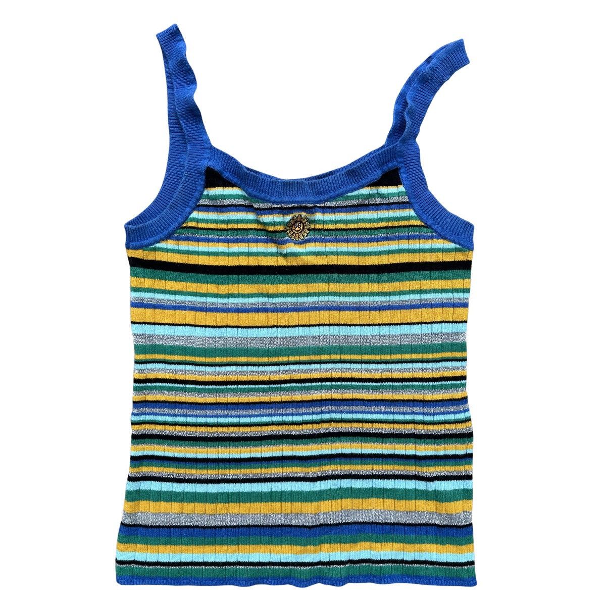 Hysteric Glamour Vintage Hysteric Glamour Sunflower Striped Tank Top RARE Size US M / EU 48-50 / 2 - 1 Thumbnail