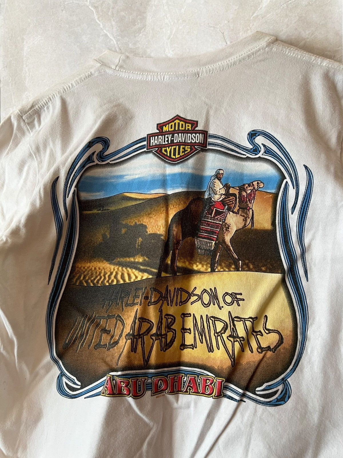 Harley Davidson × Vintage HARLEY DAVIDSON ABU-DHABI 2011 vintage T shirt tee 1 y2k Size US M / EU 48-50 / 2 - 5 Thumbnail