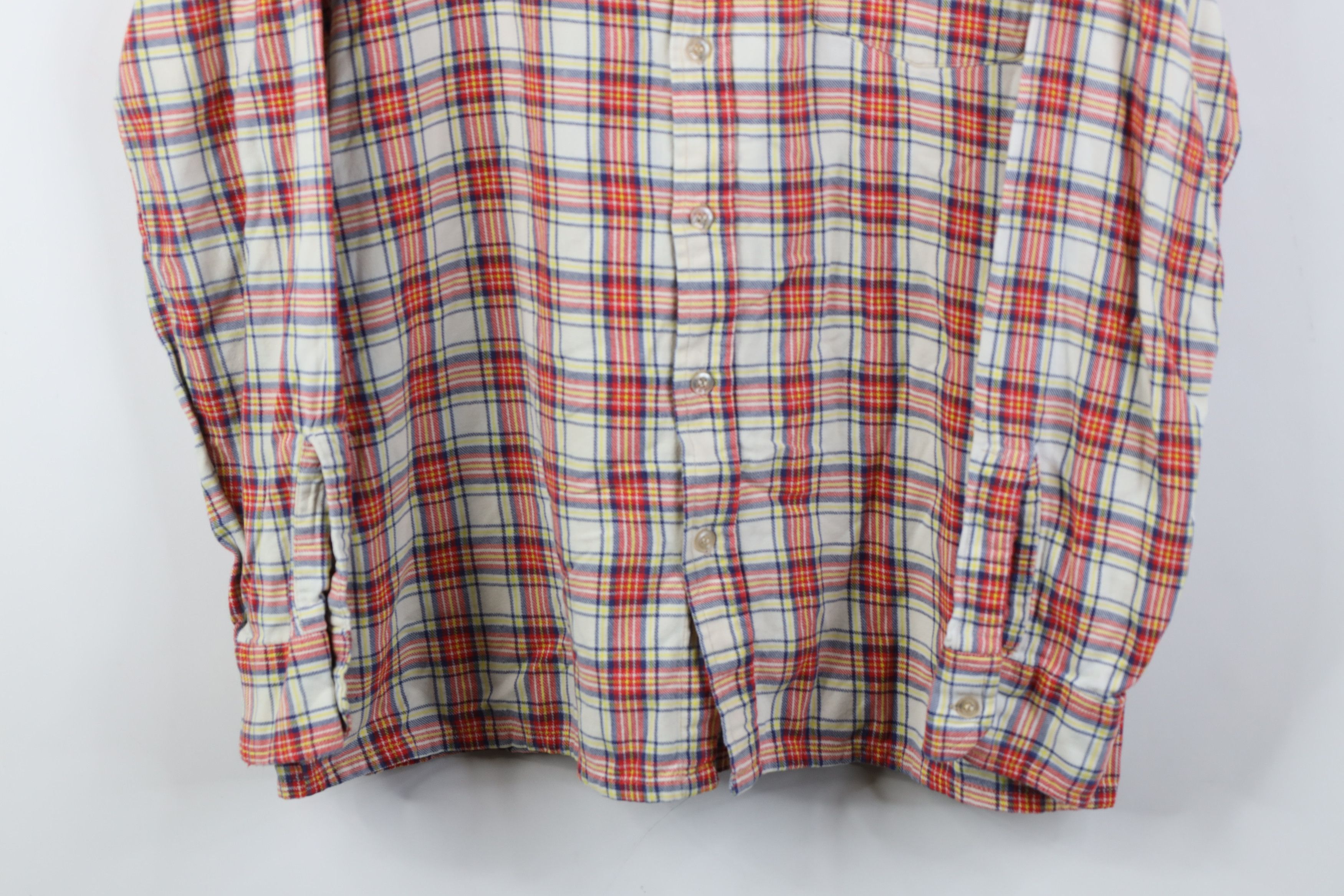 Vintage Vintage 70s Streetwear Flannel Collared Button Shirt Plaid Size US L / EU 52-54 / 3 - 3 Thumbnail