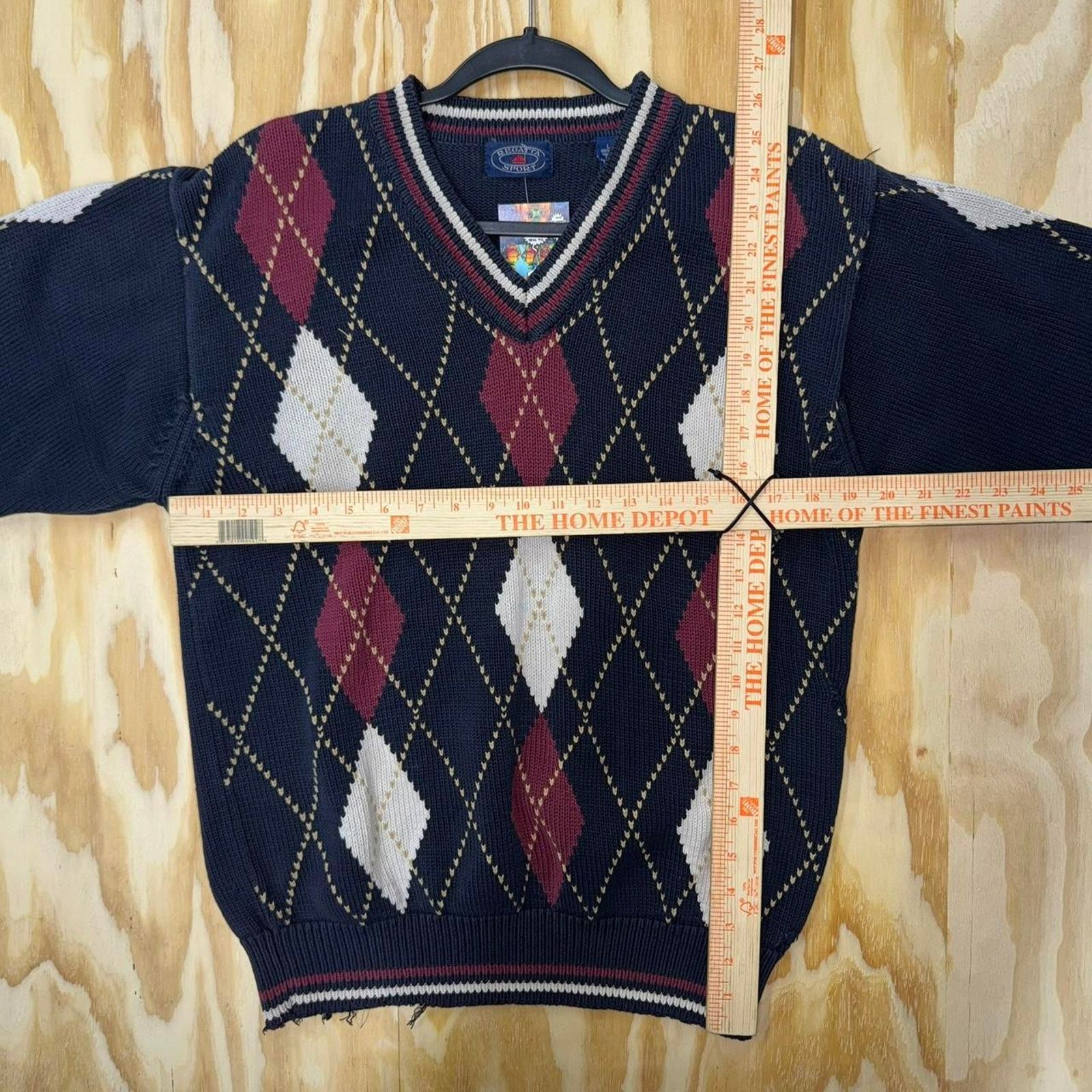 Vintage Vintage y2k regatta sport argyle 1990s golf knitted sweater Size US L / EU 52-54 / 3 - 5 Thumbnail