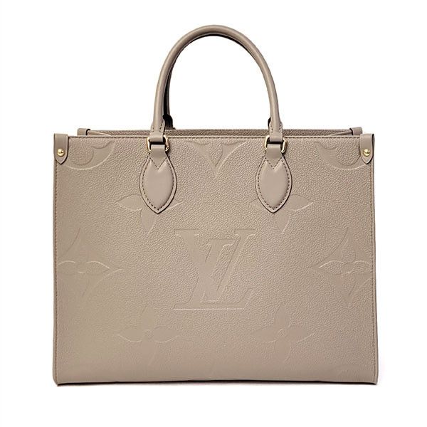 Louis Vuitton On The Go MM Monogram Empreinte Tourterelle Crème