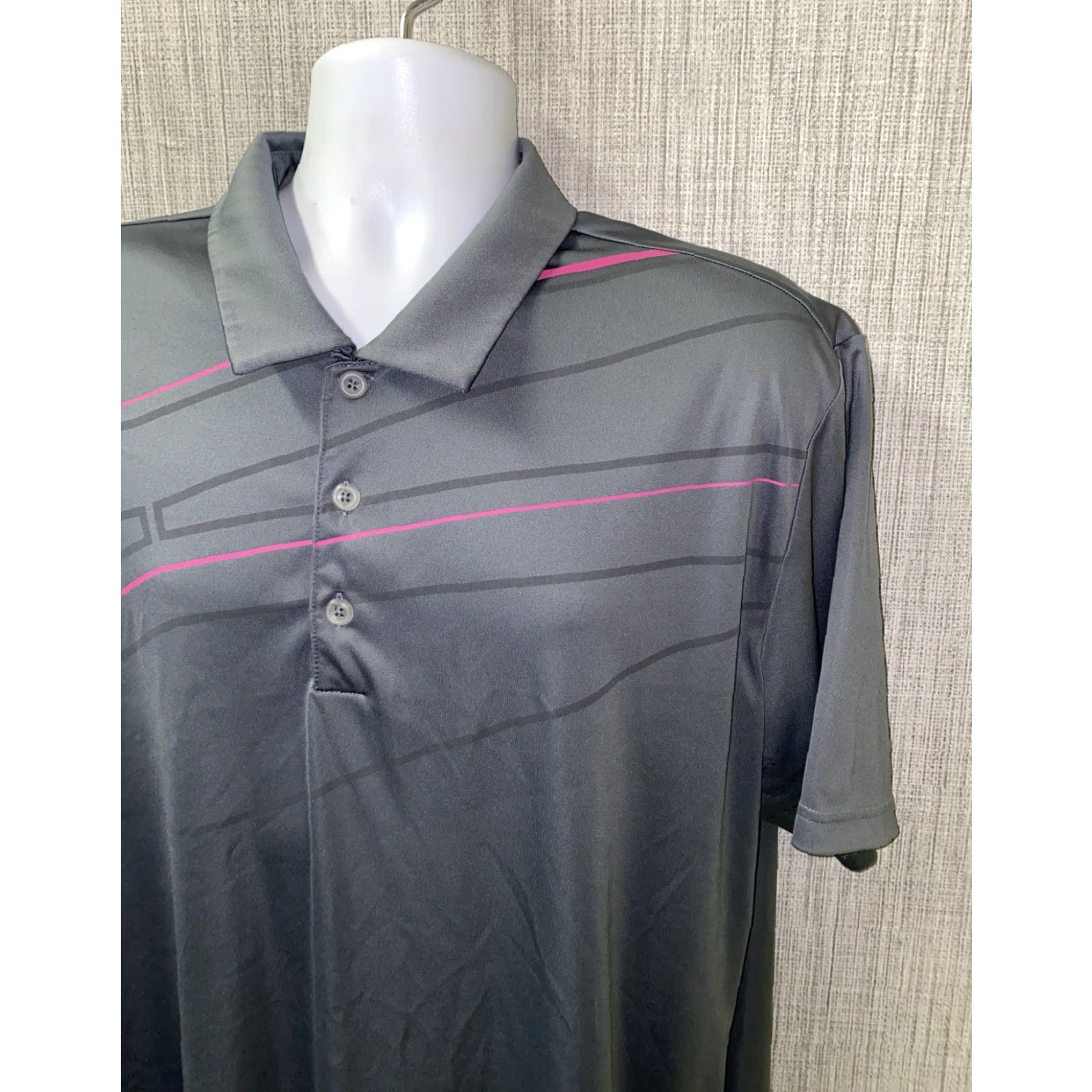 Adidas Adidas Pure Motion Polo Shirt Short Sleeve Golf Mens XL Gray Size US XL / EU 56 / 4 - 2 Thumbnail