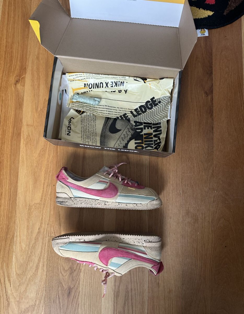 Nike Union LA x Nike Cortez Sesame Pink Size 12 With Extra Laces Size US 12 / EU 45 - 6 Thumbnail