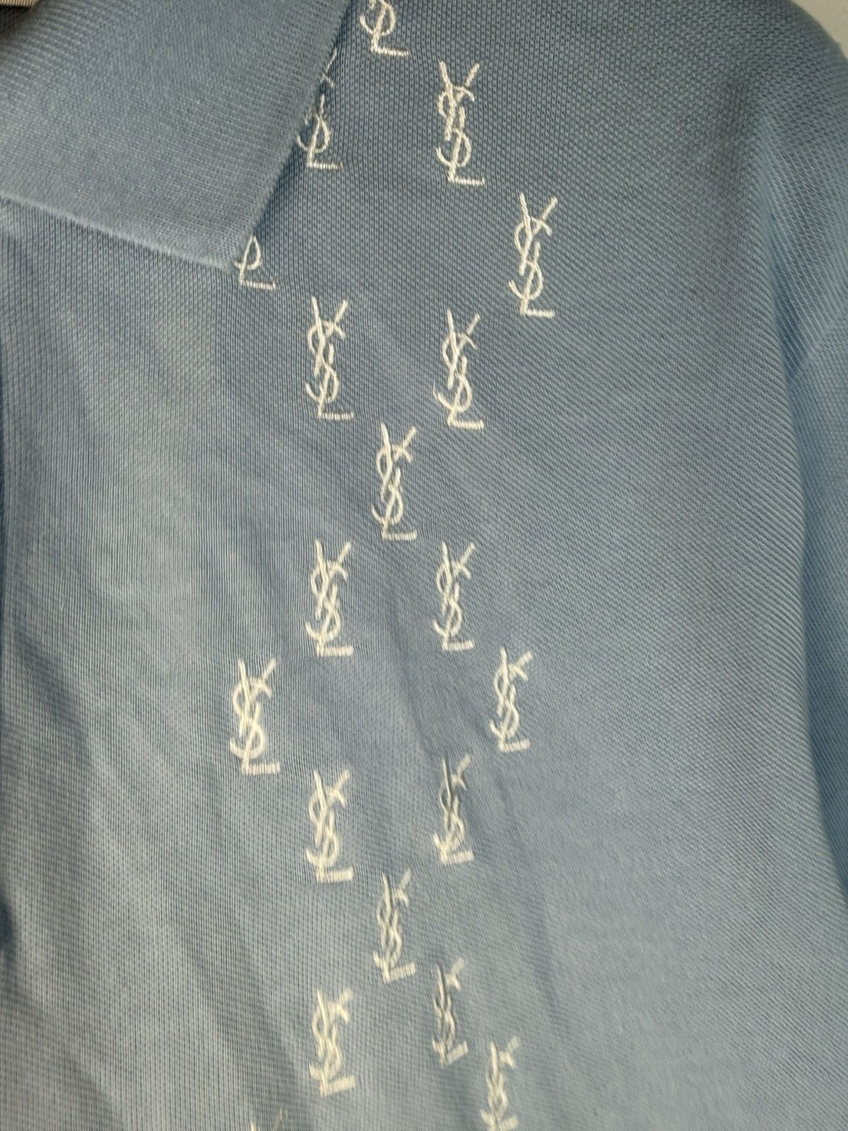Yves Saint Laurent Monogram YSL Polo Blue YSL T-shirt YSL Shirt Size US L / EU 52-54 / 3 - 3 Thumbnail