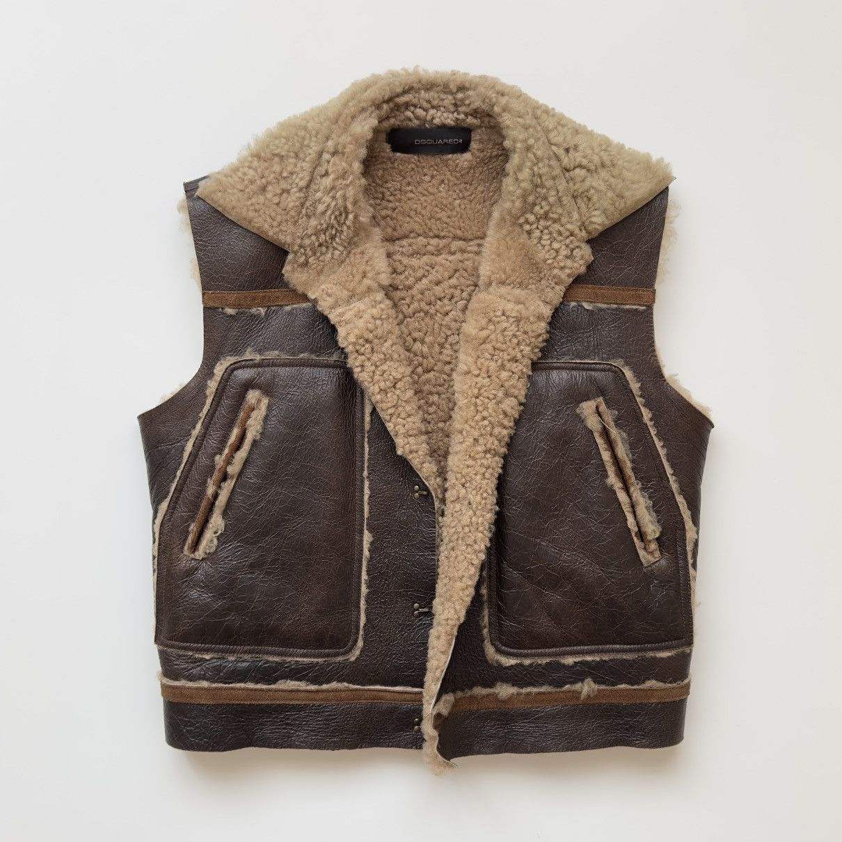 Dsquared2 Dsquared2 F/W 2002 Hybrid Knit & Leather Jacket Size US M / EU 48-50 / 2 - 10 Thumbnail