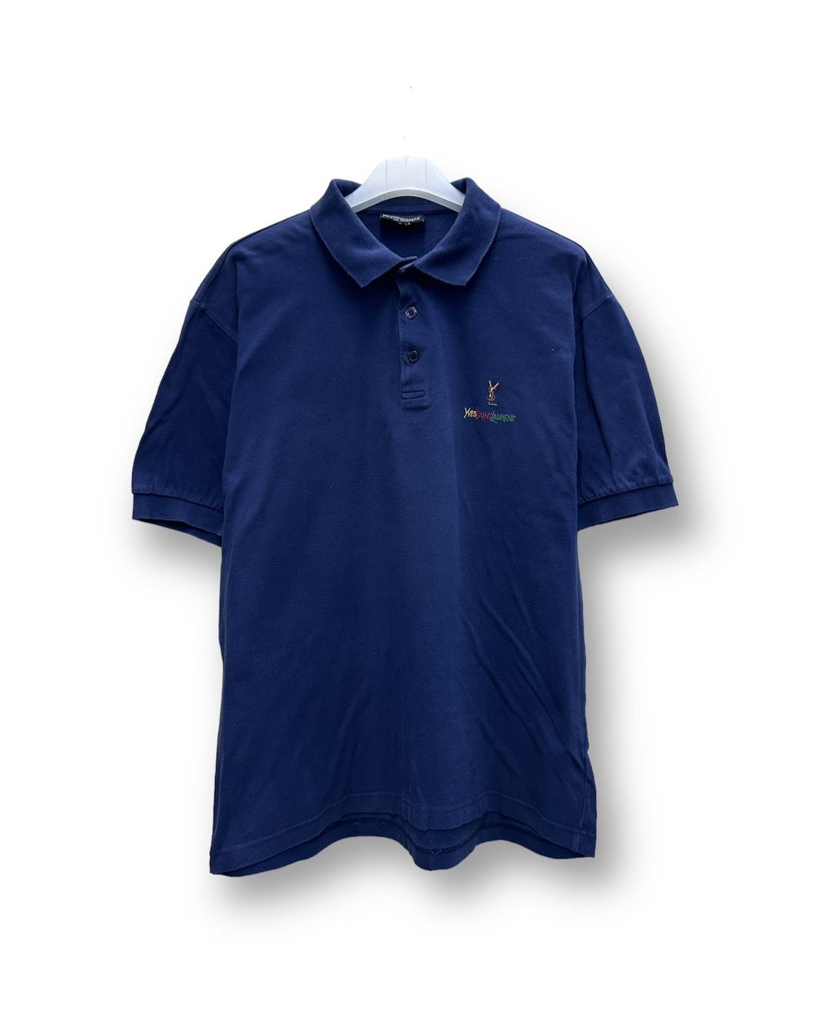 Vintage × Yves Saint Laurent Vintage YSL Pour Homme Polo Tee A242 Size US M / EU 48-50 / 2 - 1 Thumbnail