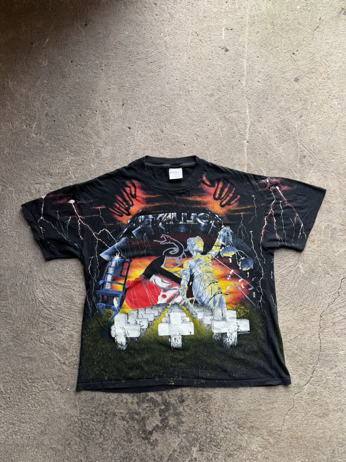 Metallica Vintage 1991 Metallica All Over Print Tee | Size XL Size US L / EU 52-54 / 3 - 1 Thumbnail
