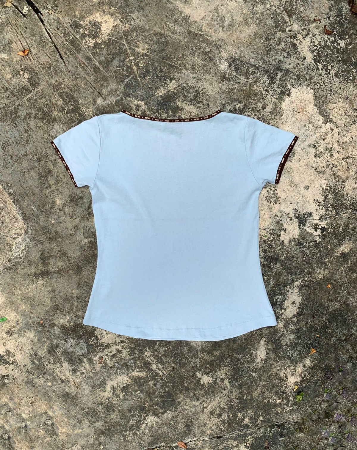 MCM × Vintage Vintage MCM Legere Ringer Tee Size L / US 10 / IT 46 - 4 Thumbnail