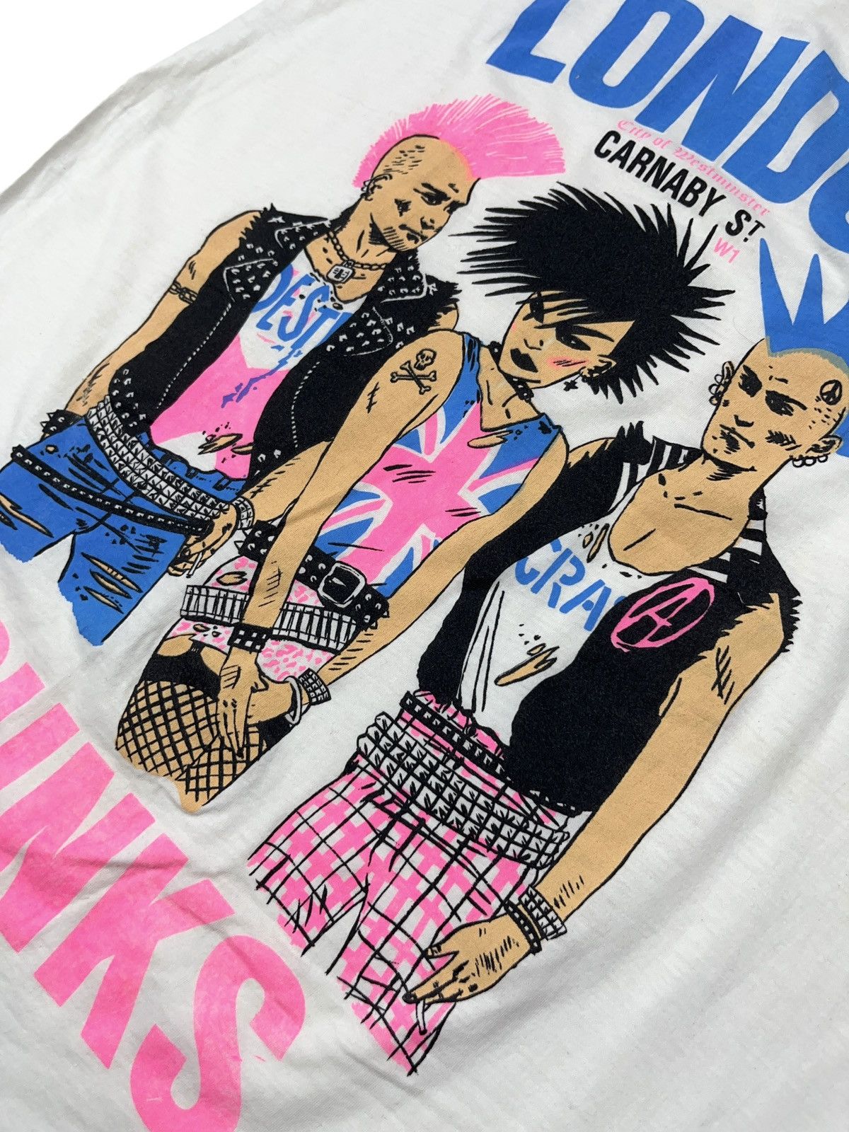 Band Tees Vintage 80s London Punks Carnaby Street Tank Top Shirt Size US L / EU 52-54 / 3 - 7 Thumbnail