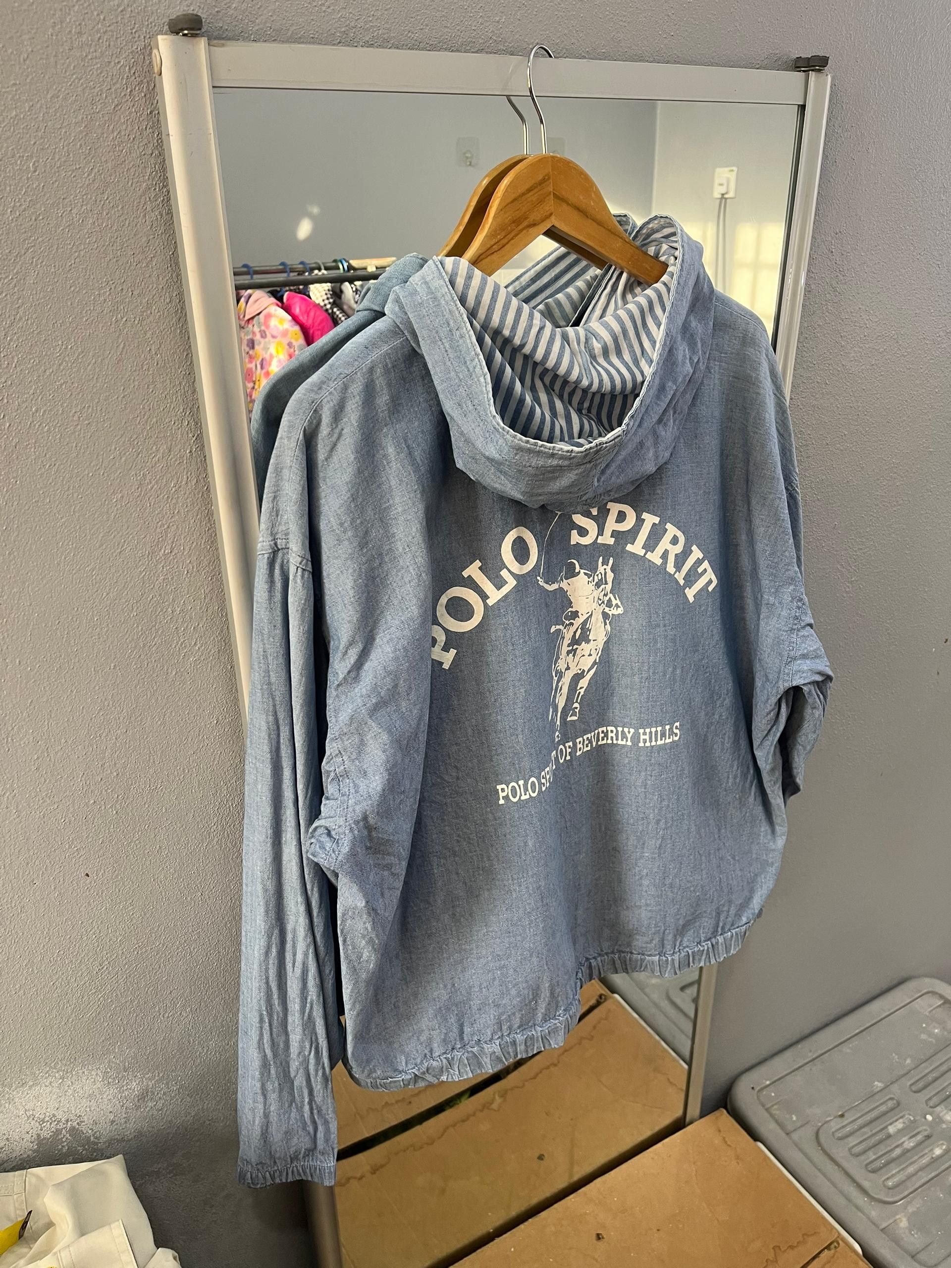 Beverly Hills Polo Club Polo Spirit Chambray Boxy Zip Hoodie Jacket L Size US L / EU 52-54 / 3 - 10 Thumbnail