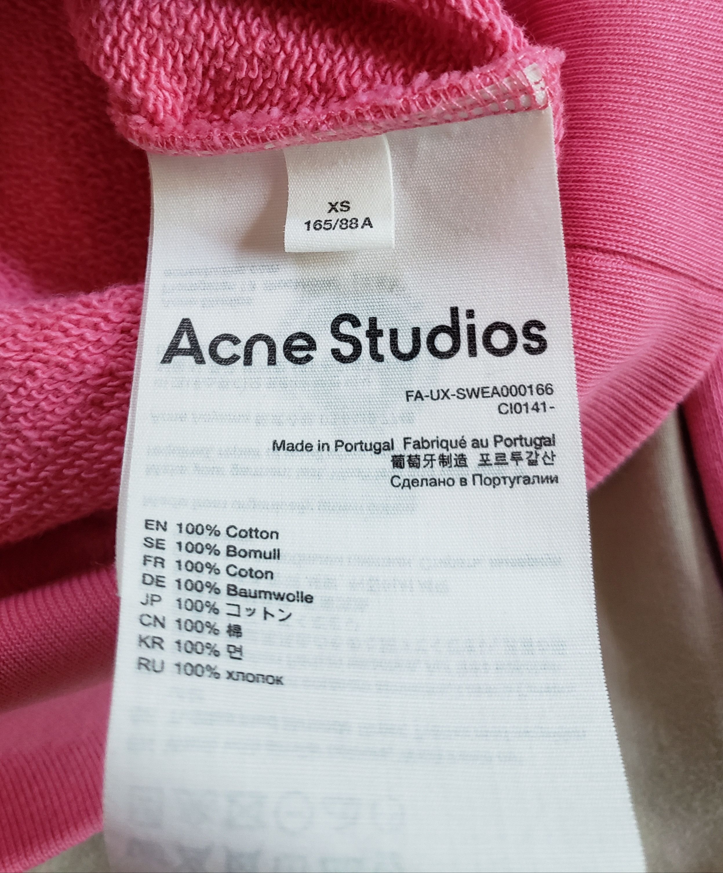 Acne Studios Face Logo Hoodie - Regular Fit Size XS / US 0-2 / IT 36-38 - 5 Thumbnail