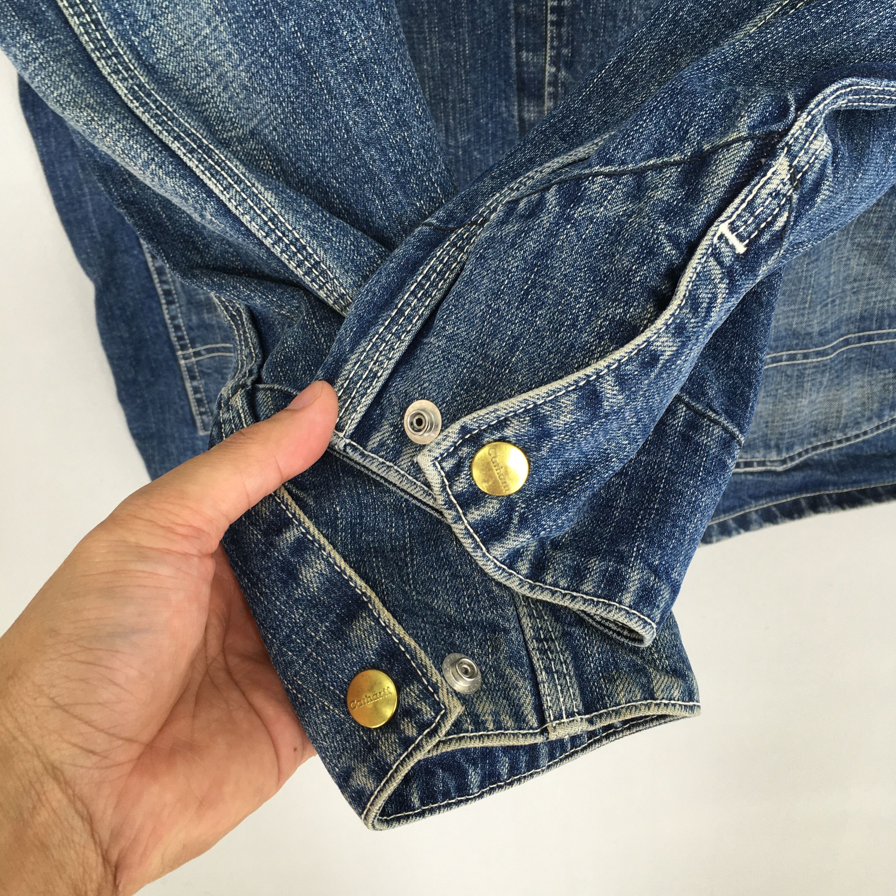 Carhartt Vintage 90's Carhartt Denim Chore Workwear Jacket XLarge Size US XL / EU 56 / 4 - 4 Thumbnail
